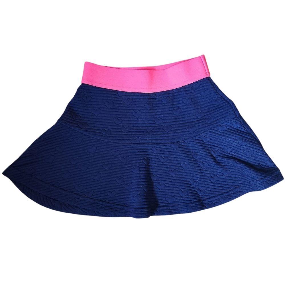 Cat & Jack Hearts Skirt Size S (6/6X) Blue Pink